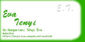 eva tenyi business card