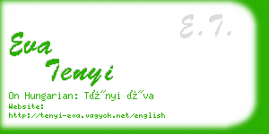 eva tenyi business card